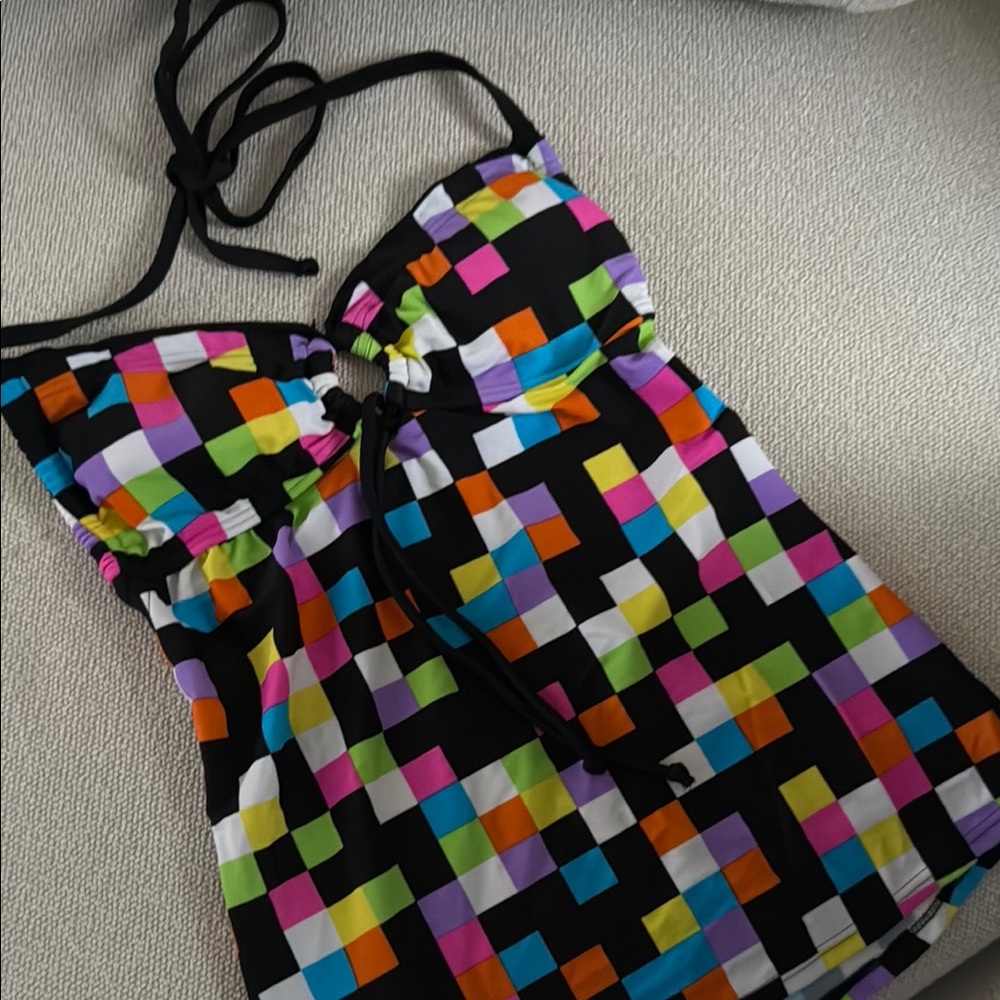 Hula Honey Multicolor Halter Swim Top